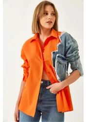 Bianco Lucci Women's Denim Piece Single Pocket Shirt 2669 60351324