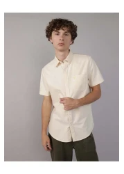 American Eagle Ae Short-sleeve Slim Fit Button-up Shirt