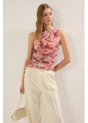  Collection Multicolor Fitted/Fitted Gather/Drape Detail Knitted Blouse Twoss25Bz00384