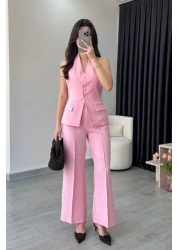 ECEMİ Leila Pink Vest Pants Set