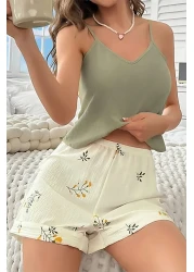ELİTOL Bürümcük Thin Strap Shorts Set