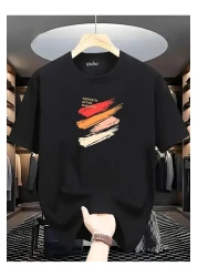 qubo sportswear & company Qubo Unisex Oversize Printed Cotton Crew Neck Short Sleeve Black T-Shirt