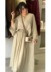 Lavanta Tekstil Embroidered Shirt Skirt Set