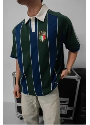 İLKCET MODA Italy Embroidery Unisex Oversize T-Shirt