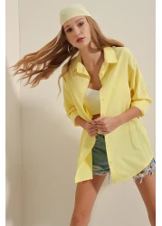 Bigdart 3900 قميص أساسي طويل الحجم - أصفر