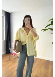 BİRCANÇİL Lestane Yellow Transparent Shirt
