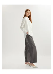 Koton بنطال واسع الساق بتفاصيل طيات وجيوب