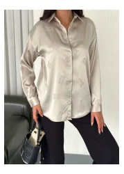 JESSE STORY Satin Self Patterned Women's Shirt 75 cm