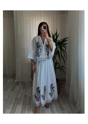 Lavanta Tekstil Embroidered Shirt Skirt Set