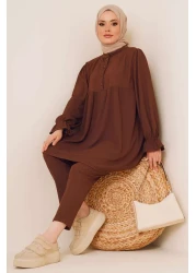 VOLT CLOTHİNG Women's Button-Front Wrapped Double Suit