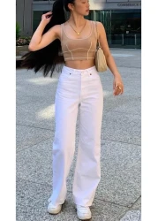 kotmodası Christian 90's Palazzo Loose Leg Super High Waist Jean Trousers