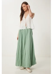 Happiness İstanbul تأثير منسوج متوهج ذو تأثير أخضر للسيدات DD01347