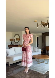 HAZELANNA فستان بنمط الدانتيل