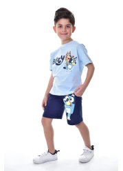 ZUZUNGA Bluey Printed 2-Piece Shorts - T-Shirt Kids Set