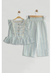 c.c.l. coccolin kids baby clup بنطلون بلوزة منسوج من القطن بنسبة 100% للفتيات