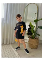 MİNİKO KİDS بدلة قطنية للأولاد مع شورت موديل LION KING