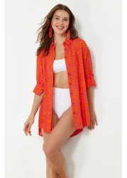  Collection Abstract Pattern Woven Beach Shirt Tbess24Go00027