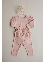 OhlalaKoala Rose Printed Ruffled Body Tights Set