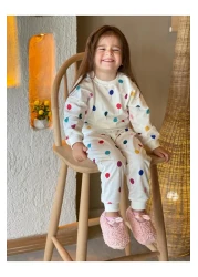 BUUFUU طقم مزدوج للأطفال بأكمام طويلة وطبعة بالون ملون