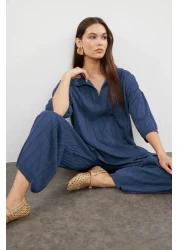  Collection Indigo Basic Corded Bottom-Top Set Twoss23Au00029