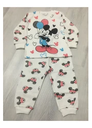 Süpermini 53-50-23 Mikili Patterned 2-Piece Girls Pajama Set 1-3 Years