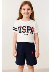 U.S. Polo Assn. Girl's White Bermuda Suit
