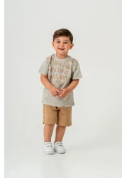 Titimixkids طقم تي شيرت صيفي قصير للأولاد مكون من قطعتين