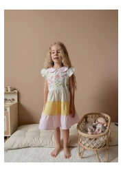 YİGİT BUTİK Yigit Boutique Embroidered Girl's Dress