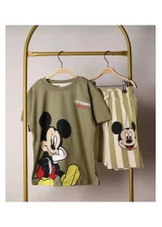 Arya Nisa Kids Boy's Striped Shorts Suit