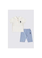 U.S. Polo Assn. US Polo AssnBaby Boy T-Shirt Pants Set Cream USB1879