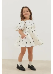 Fahhar Kids فستان أسود منقط بطبقات