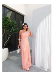 ESRAHELVACI فستان بنمط الباتيك بكتف واحد