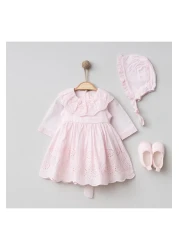 PARK BEBE BABY GIRL 0/3-3/6 MONTHS GIPÜRLÜ MEVLÜTLUK SET