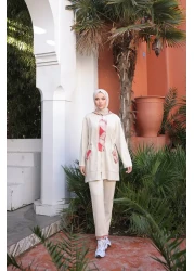 MİMİ Luxury Wear Hooded Zippered Hijab Tracksuit Set - Set of Two