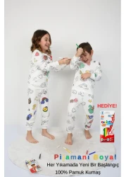 Yalçınoğlu Kids Paintable Children's Pajamas Set + Pencil I Colorful Dreams I Redesign Every Wash