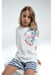 U.S. Polo Assn. U.S. Polo Assn. Girl's White Shorts Set