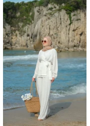 LOCCO Women's Seersucker Suit White