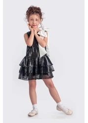 vestitino Elegant Dress with Skirt and Sequins 3 Layers