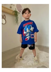 JELİBOOM Sonic Male Child Shorts Kit %100 Organic Cotton