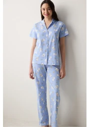 Penti Bowtiful Shirt Pants Light Blue Pajama Set