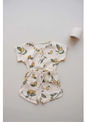 Oh La La Koala For Little Ones Lemon Print Camisole Bottom Top Set