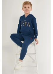 U.S. Polo Assn. Flat Blue Boy's Tracksuit Set