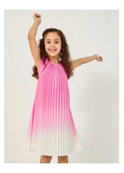 Styli Ombre Print Pleated Dress