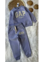 bebitomkids طقم بدلة رياضية مطرزة للفتيات من سن 3 إلى 10 سنوات