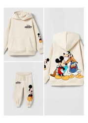Soft kids Mickey Mouse Unisex Children's Hooded Clothing Set