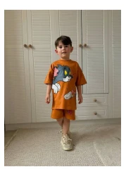 JELİBOOM Tom and Jerry Kids Shorts Set 100% Organic Cotton