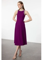  Collection Plum A-Line Stone Accessory Woven Evening Dress Night Graduation Dress Tprss24El00178