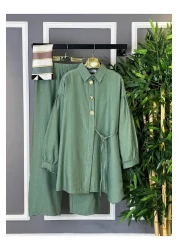 bergibo New Season Duru Double Suit - Shirt Pants Women's Bottom Top Suit Strawberry Fabric