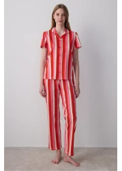 Penti Sophie Shirt Pants Ecru Pajama Set