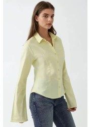 Hiccup قميص بأكمام طويلة وقصة ضيقة